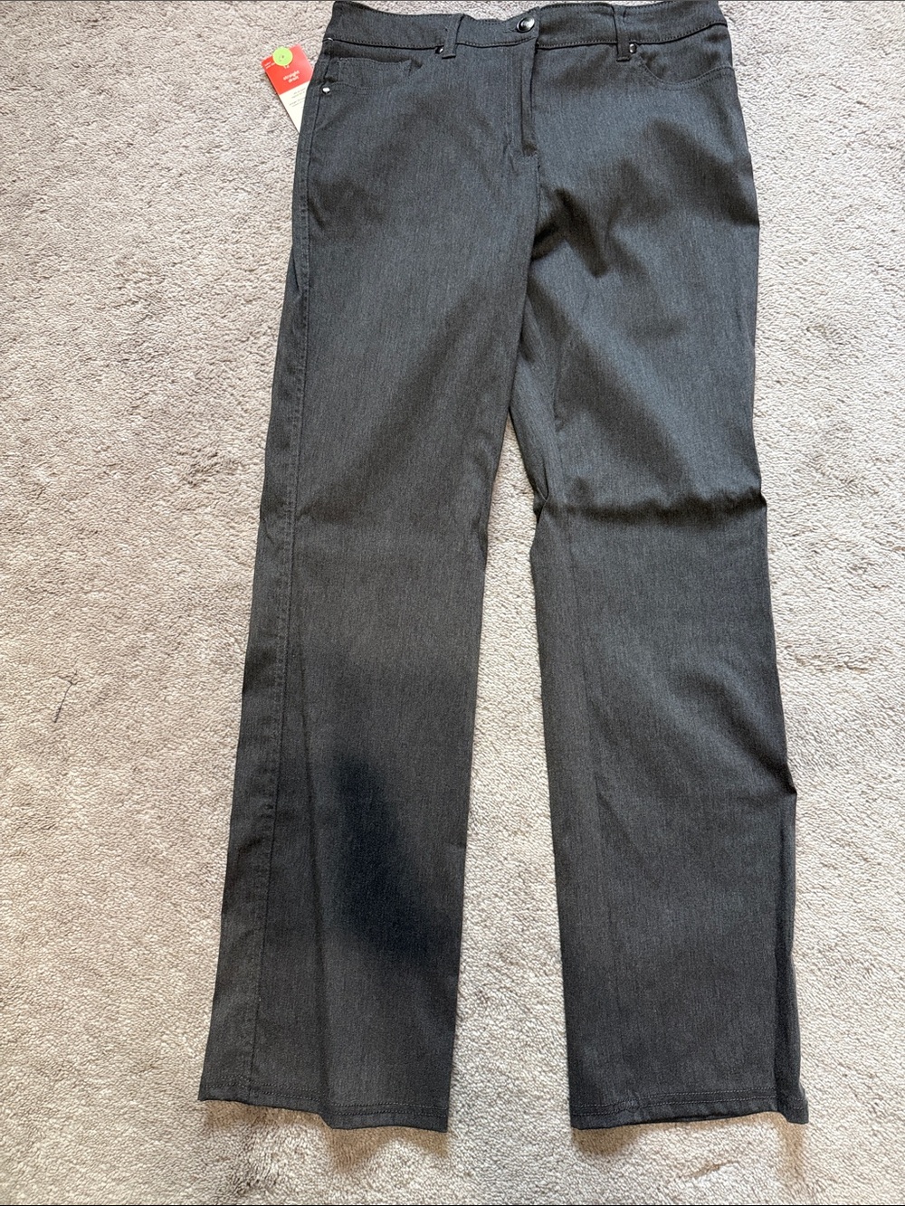 George Straight-Leg Pants in Charcoal Gray